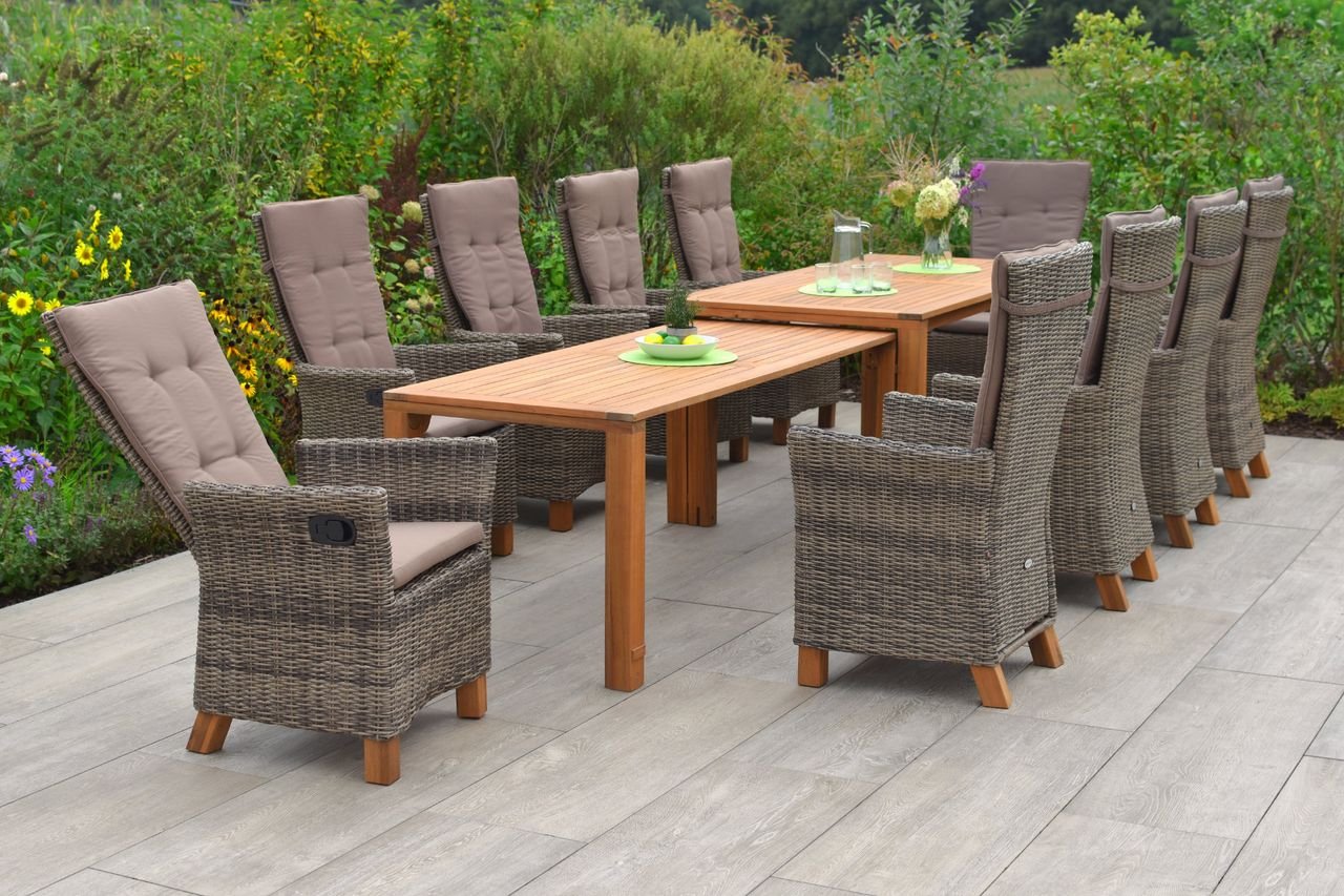 Toskana Set 11tlg. Flex-Ausziehtisch