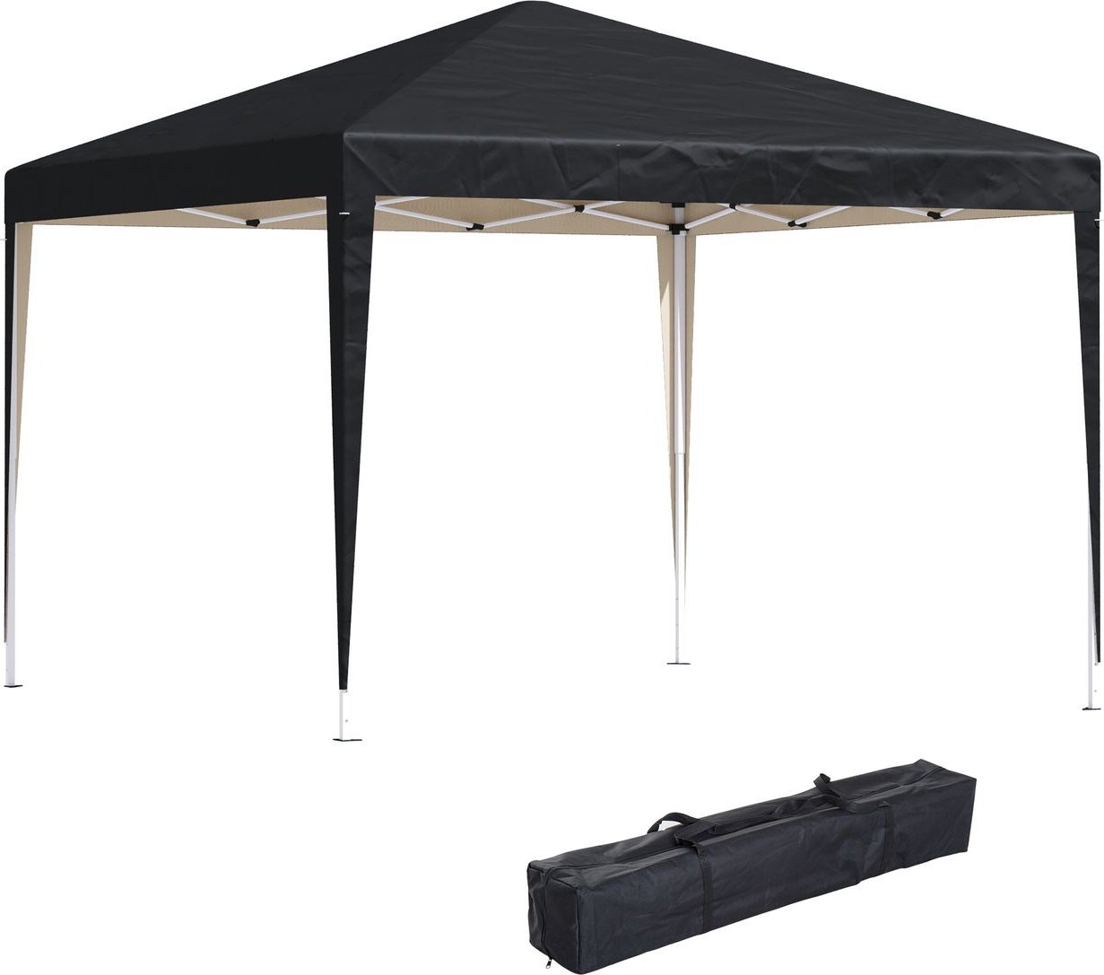 Outsunny Pavillon ca.3x3m, wasserabweisend Stabil Winterfest Pop-up Faltpavillon