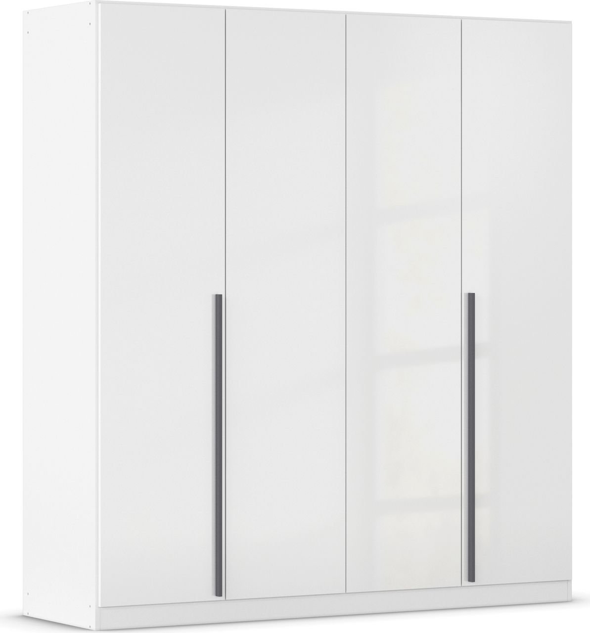 rauch Alba Kleiderschrank 4-türig, Farbe Hochglanz Weiß/Weiß Breite 181 cm
