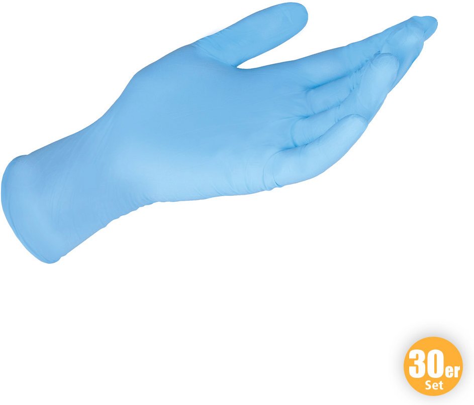 Nitril-Handschuhe, Größe L - Blau, 30er-Pack