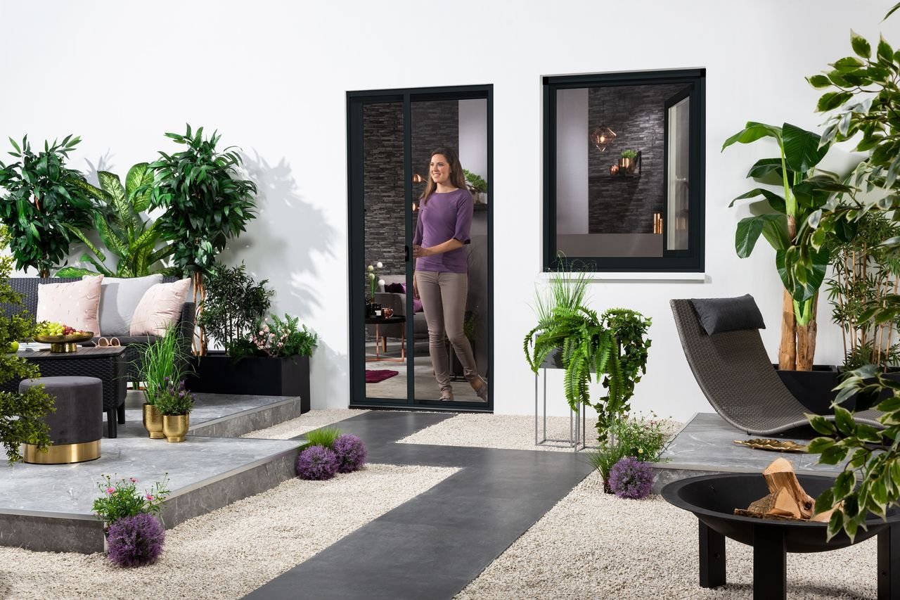 Alu-Türrollo Bausatz 125x220 cm in Anthrazit