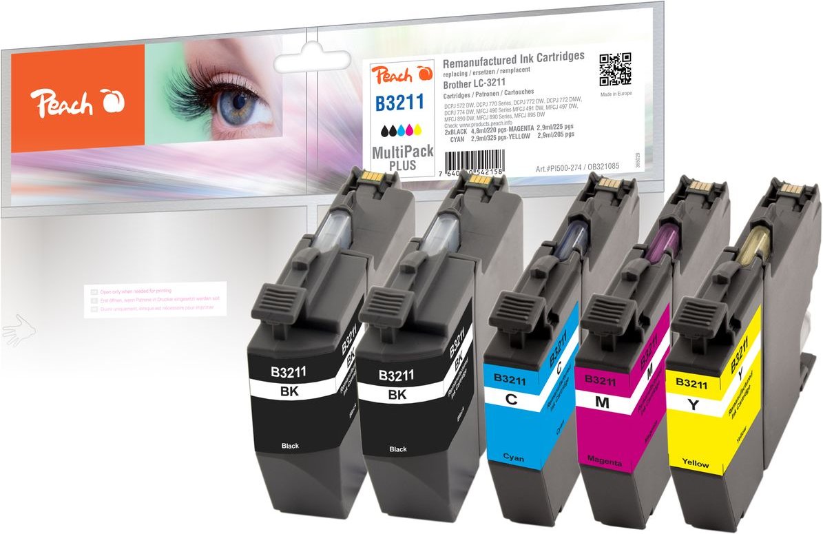 Spar Plus Pack Tintenpatronen ersetzt Brother LC-3211