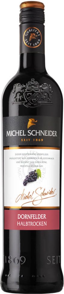 Michel Schneider Dornfelder Pfalz Qba Halbtrocken 0,75l