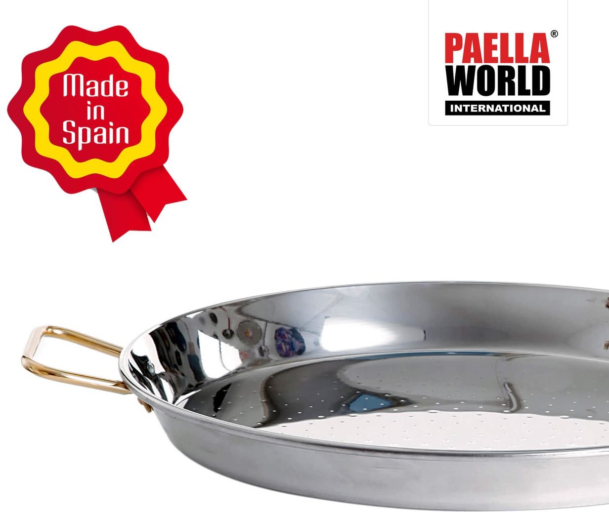 Paella World Original spanische Paella Pfanne Typ Valenciana 70cm Edelstahl