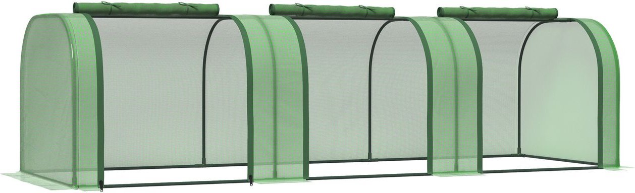 Foliengewächshaus Treibhaus Frühbeet Tür Pflanzenaufzucht Folie Grün
