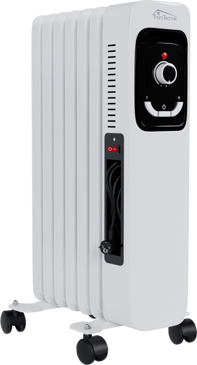 Thumbnail - Ölradiator TT-OR 207 Weiß – 7 Rippen, 3 Stufen, Thermostat, Überhitzungsschutz
