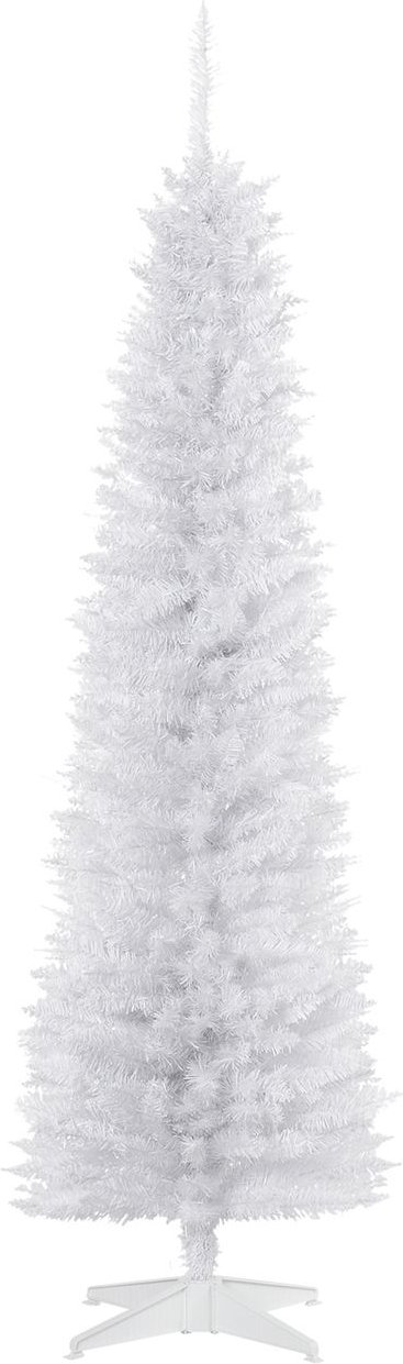 Weihnachtsbaum Tannenbaum mit Kunststoffständer 390 Spitzen Weiß