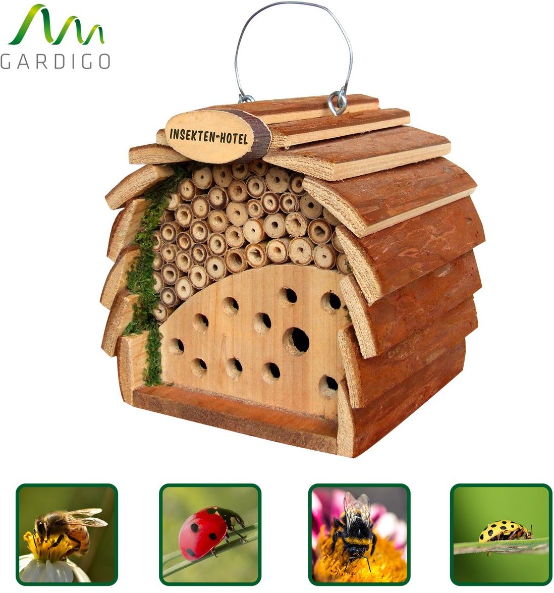 Insektenhotel für Bienen und Marienkäfer