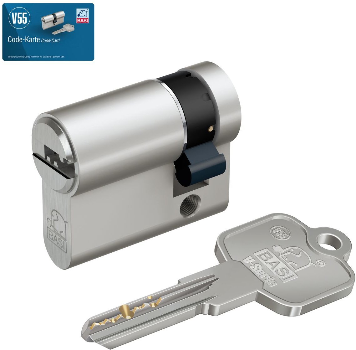 Profil-Halbzylinder - V55 10/30 mm - Verschiedenschließend