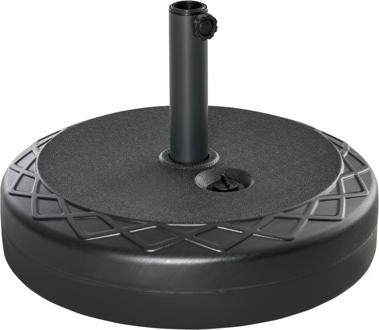 Sonnenschirmständer Sonnenschirmfuß für Ø38/48 mm Schirmstange, HDPE Schwarz