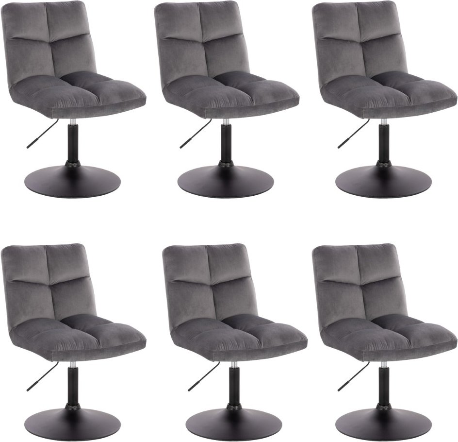 Pokerstuhl drehbar 6er Set ACE - Hellgrau