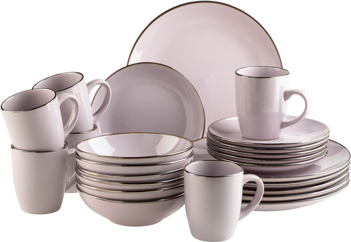 Serie Metallic Rim, Kombiservice 24 teilig für 6 Personen