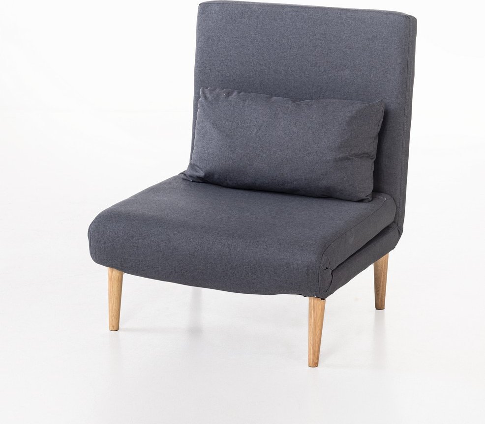 Schlafsessel inkl. Kissen, ca. 77 x 80 x 94 cm - Dunkelgrau