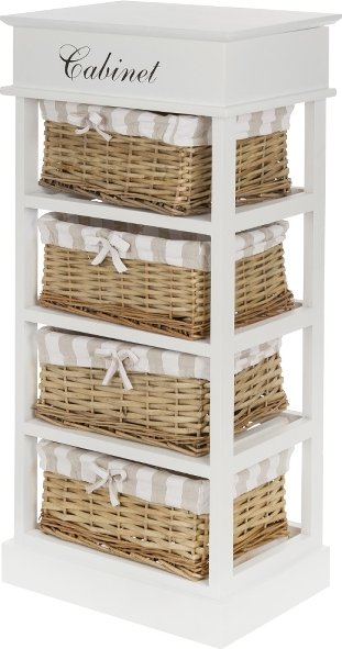 Kommode "Joana", 4 Körbe/1 Klappe - FSC