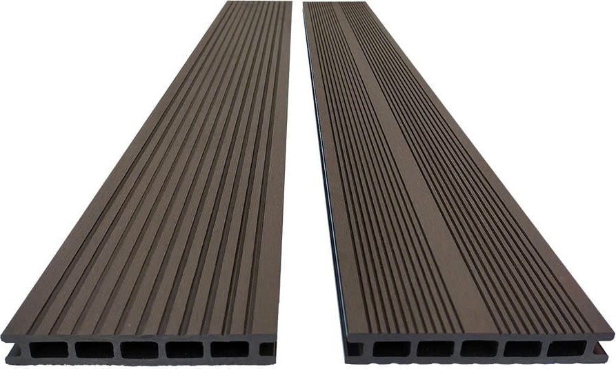 1m² WPC Terrassendiele mit Zubehör – Braun