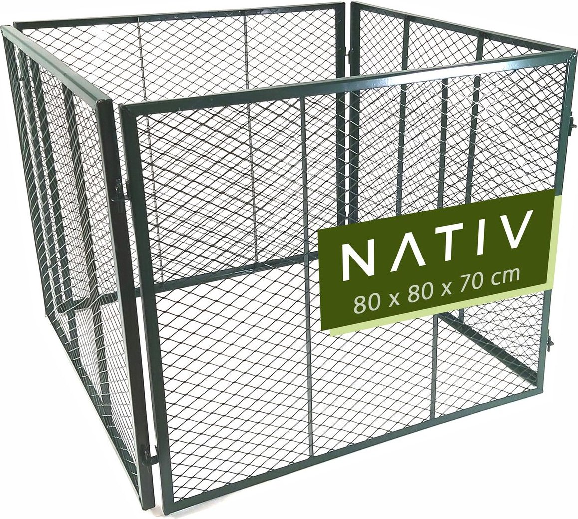 Metall Komposter 448 L dunkelgrün, stabiler Komposter für eigenen Bio-Kompost