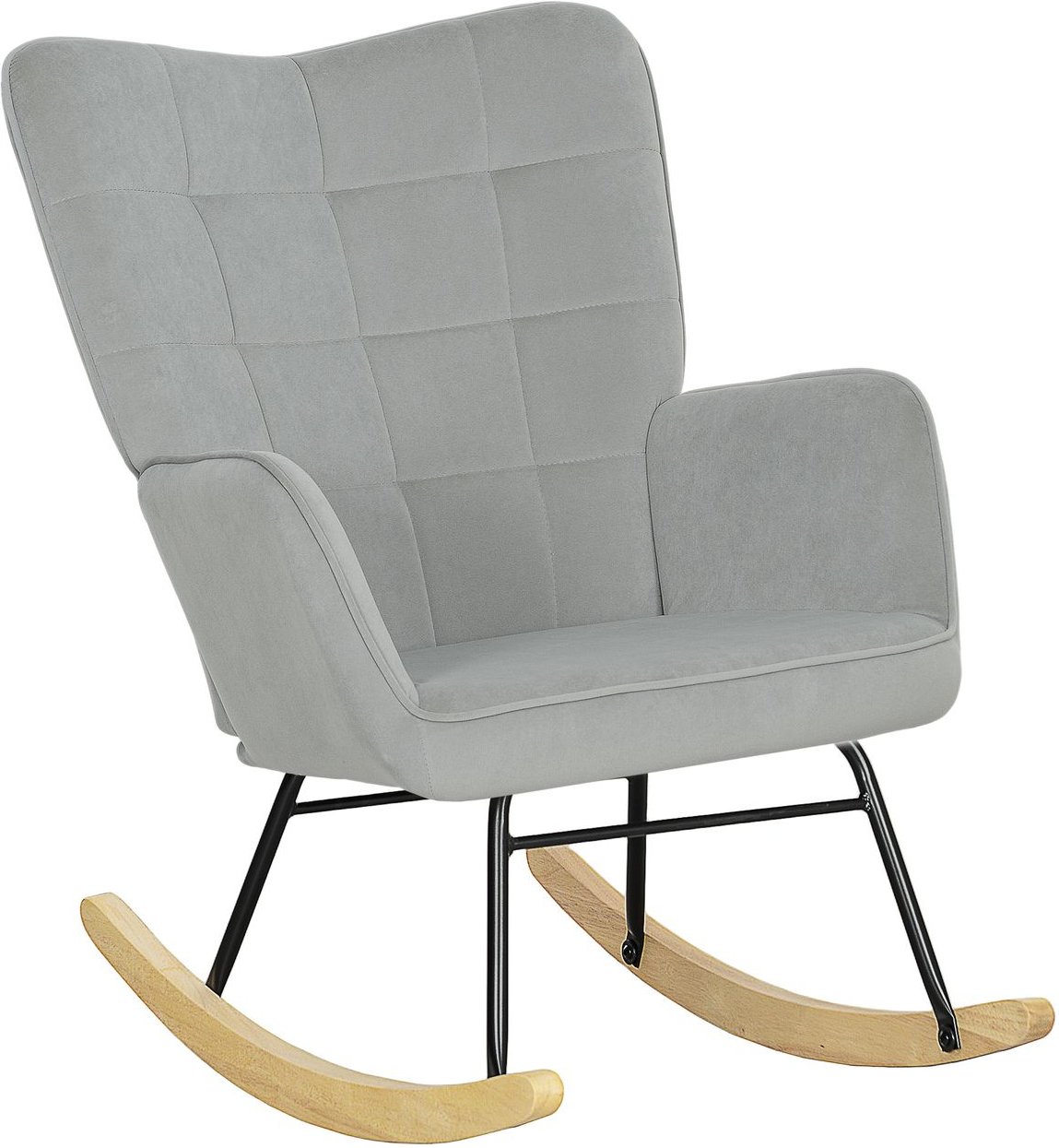 Thumbnail - HOMCOM Schaukelstuhl, Schaukelsessel mit Samtoptik, Armlehne für Wohnzimmer