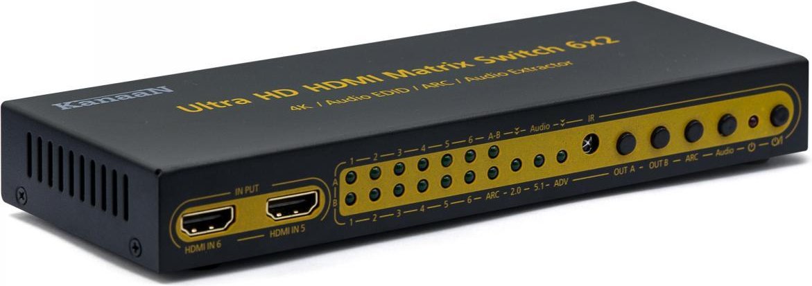 Thumbnail - KanaaN 4K HDMI UHD-Matrix 6x2 Switch