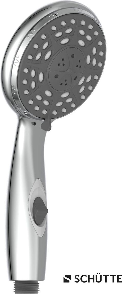 Handbrause AQUA2SAVE, Duschkopf mit 4 Strahlarten, Duschbrause Chrom/Weiß