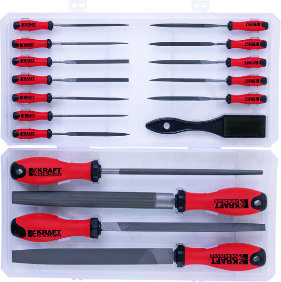 Werkstattfeilen/Gewindebohrer-Set,17-teilig