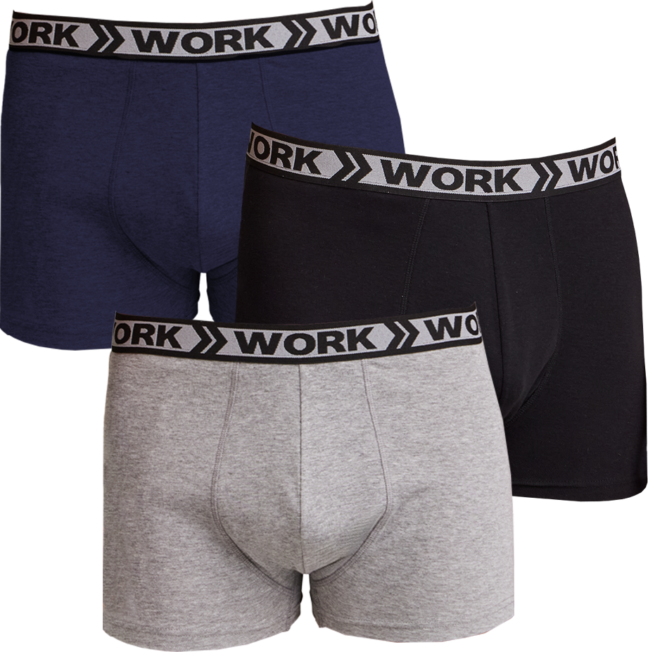 Feinripp-Arbeitsunterwäsche 3er-Pack für Herren