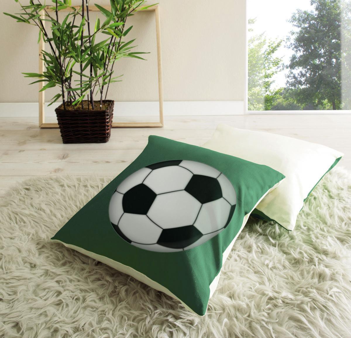 Kissen-Set "Goal" grün-weiß