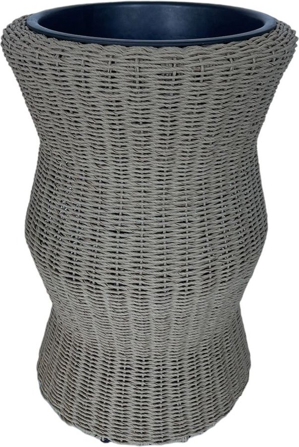 Blumentopf Rattan-Optik mit Plastiktopf