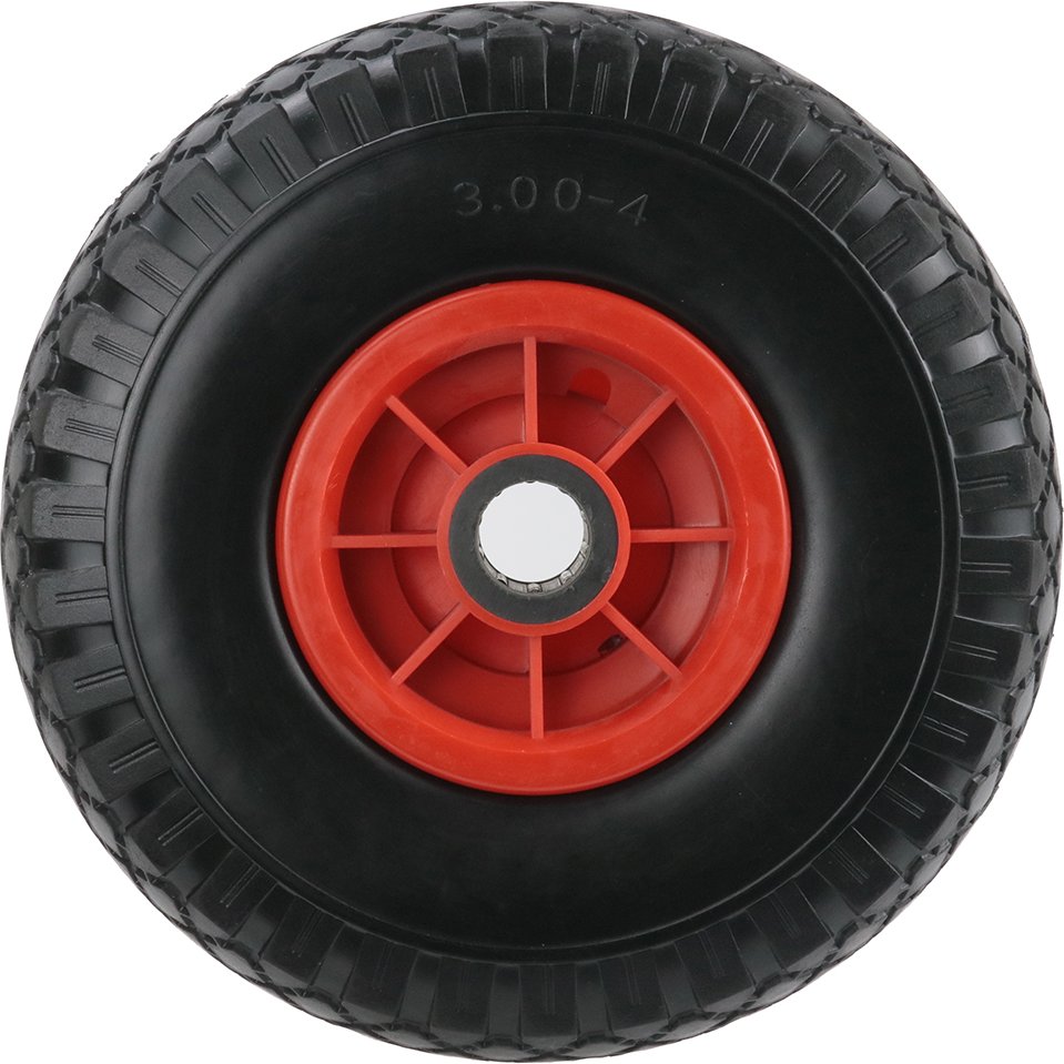 2-tlg. Sackkarrenrad, Bohrung ca. 20 mm - Rot/Schwarz
