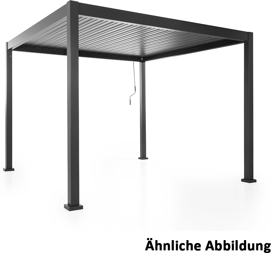 Alu Pergola mit beweglicher Entlüftung, ca. 300 x 390 x 230 cm - Anthrazit