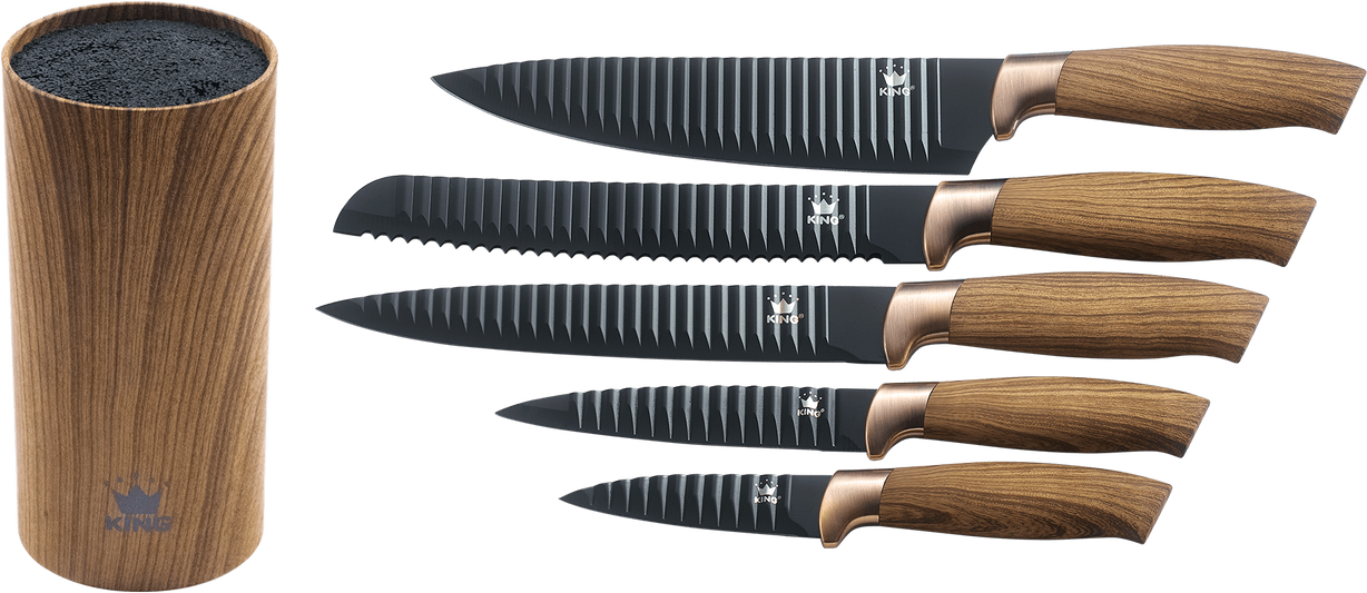 6tlg. Messerset ESSENTIAL inkl. Messerblock