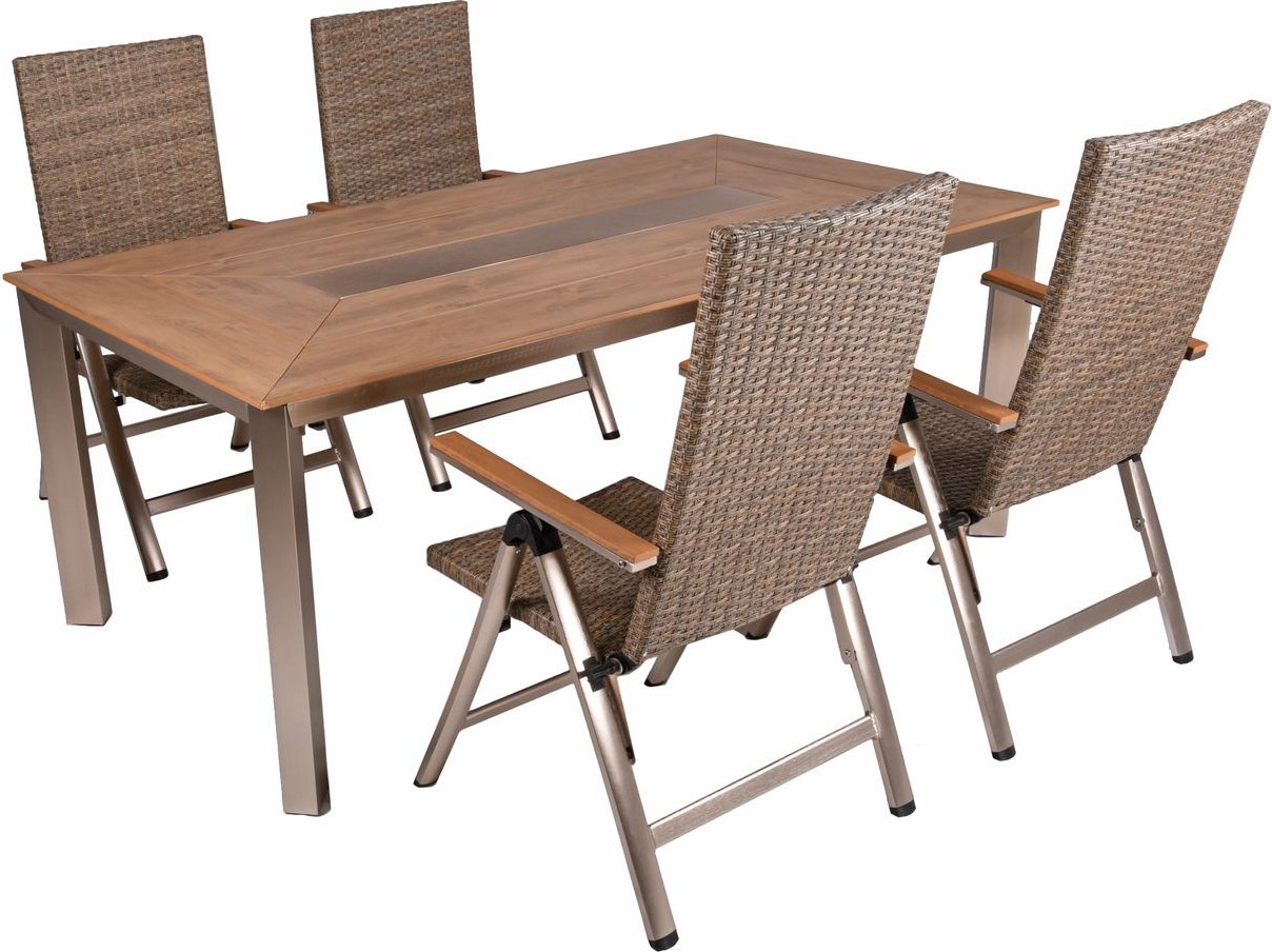 Tischgruppe FLORENCE, 5-tlg. Grau