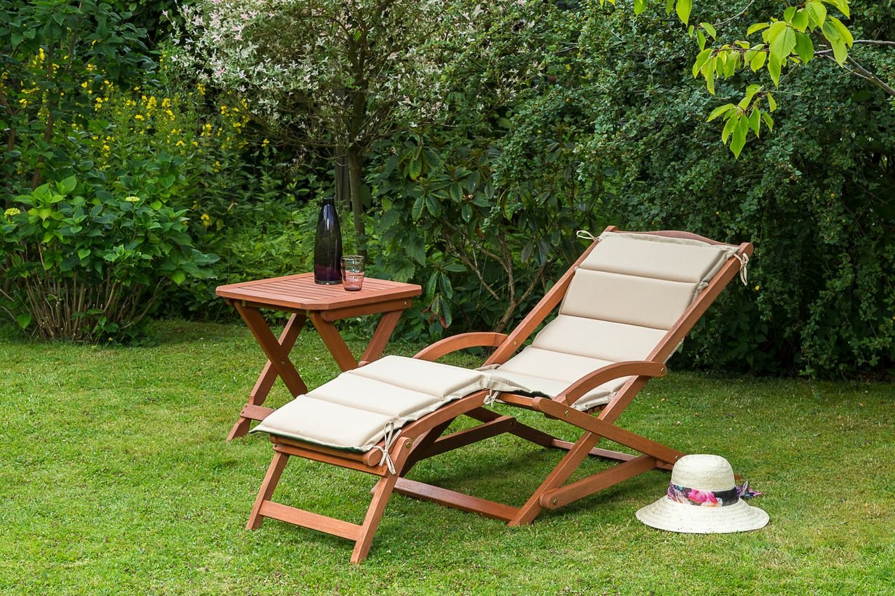 Copa Cabana Set 3tlg. Schwungliege mit Wendekissen und Hocker