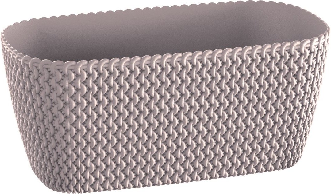 Strickoptik-Balkon-Pflanzkasten - Mocca