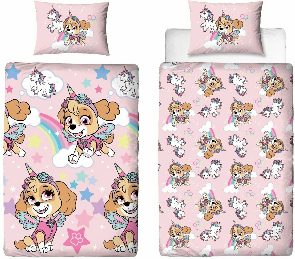 Paw Patrol Bettwäsche für Kinder 140x200 cm Bettbezug & 60x70 cm Kopfkissenbezug