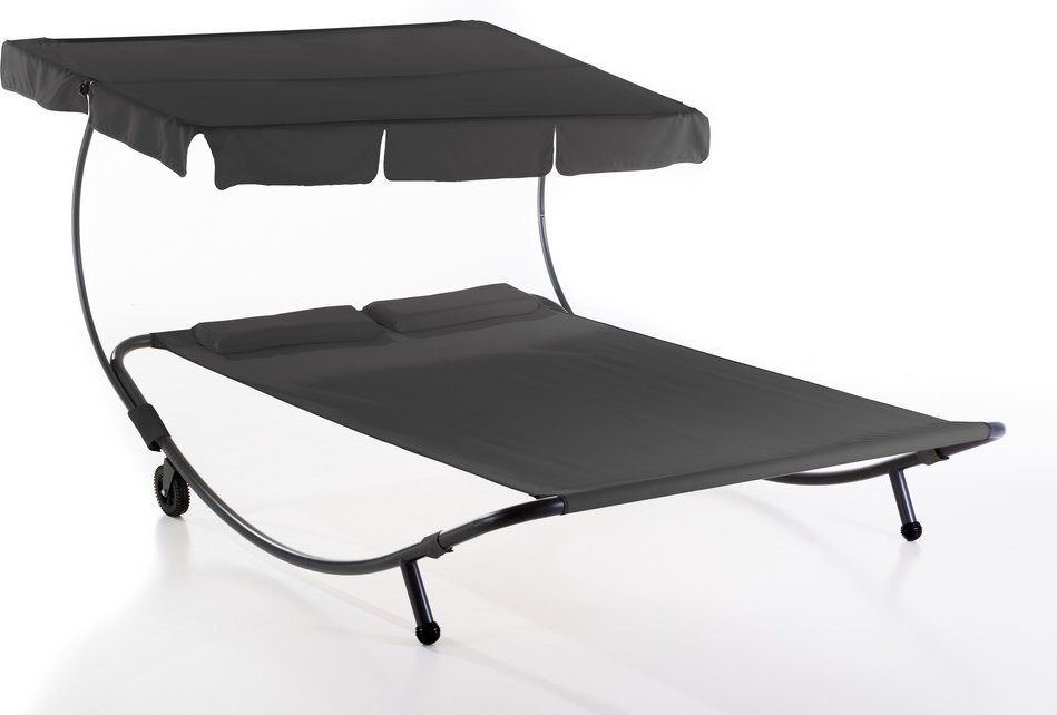 Doppelgartenliege, ca. 200 x 180 x 155 cm - Anthrazit