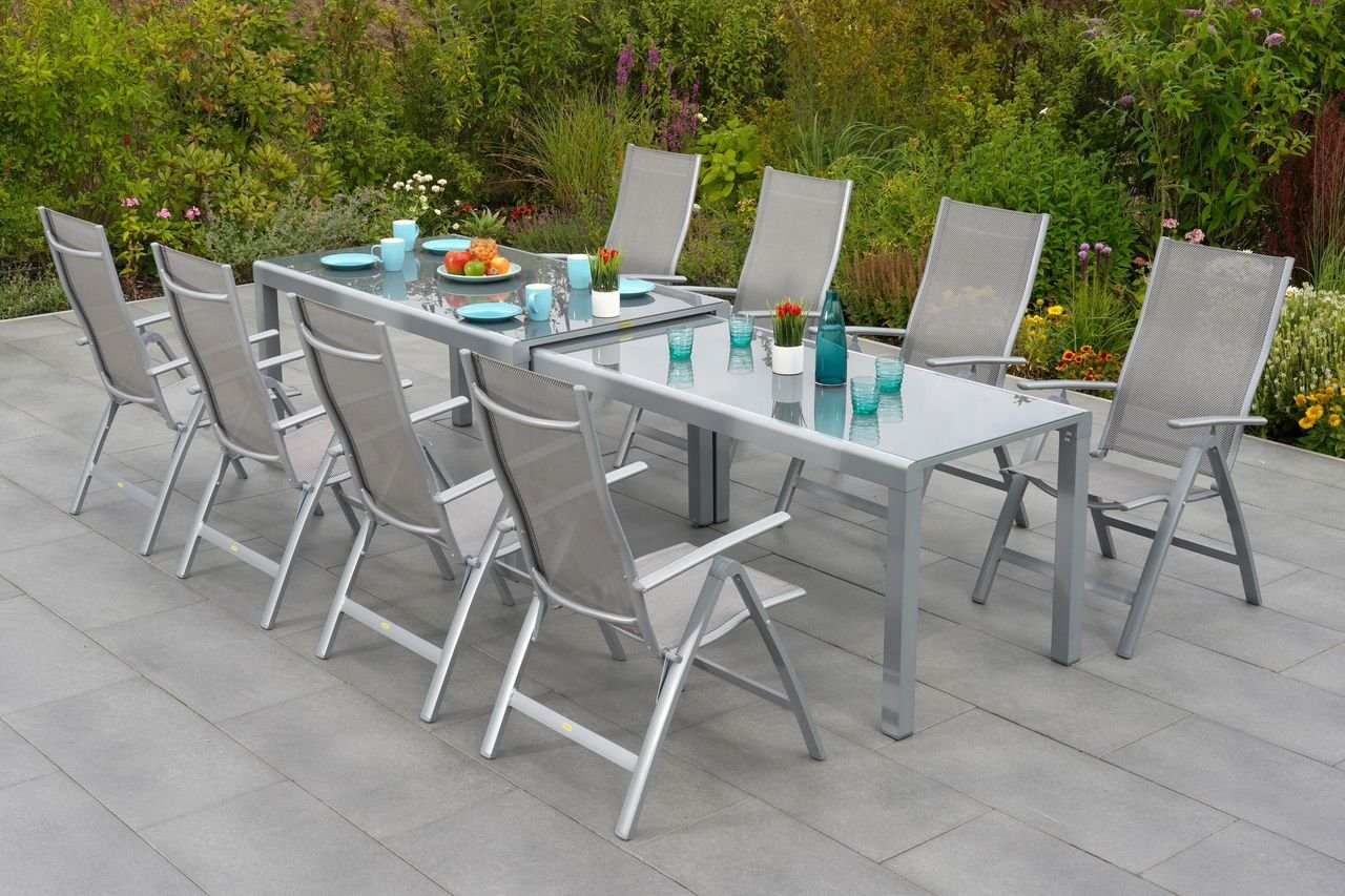 Taviano Set 9tlg. Flex-Ausziehtisch