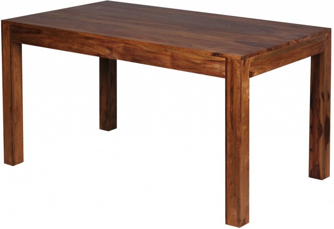 Design Esstisch Massiv 140 x 80 x 76 cm Sheesham Massivholz