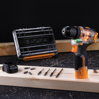 Batavia Fusion Drill 12V Brushless Akku-Bohrschrauber - Set inkl. Akku und Ladegerät