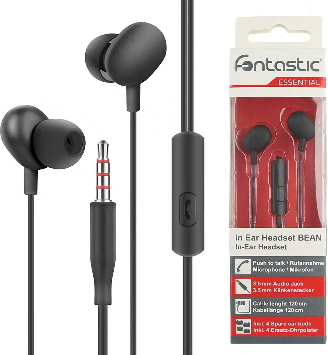 In-Ear Headset "Beans" schwarz