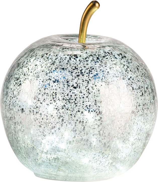 LED-Dekoapfel "POMO" - Silber