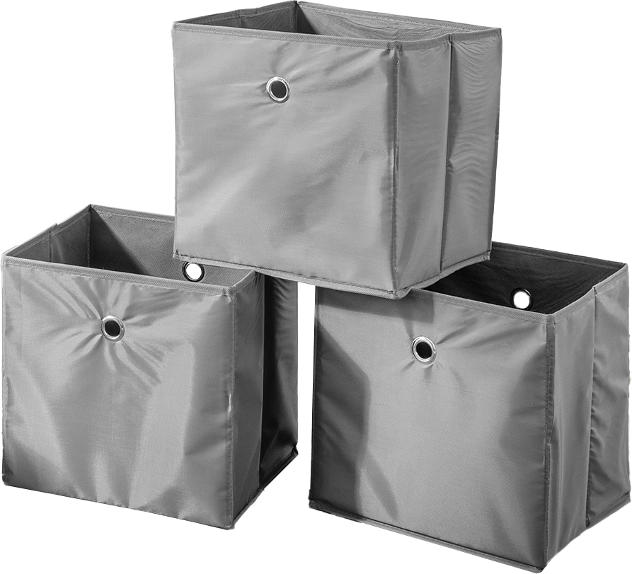Aufbewahrungsbox 3er-Set - Hellgrau
