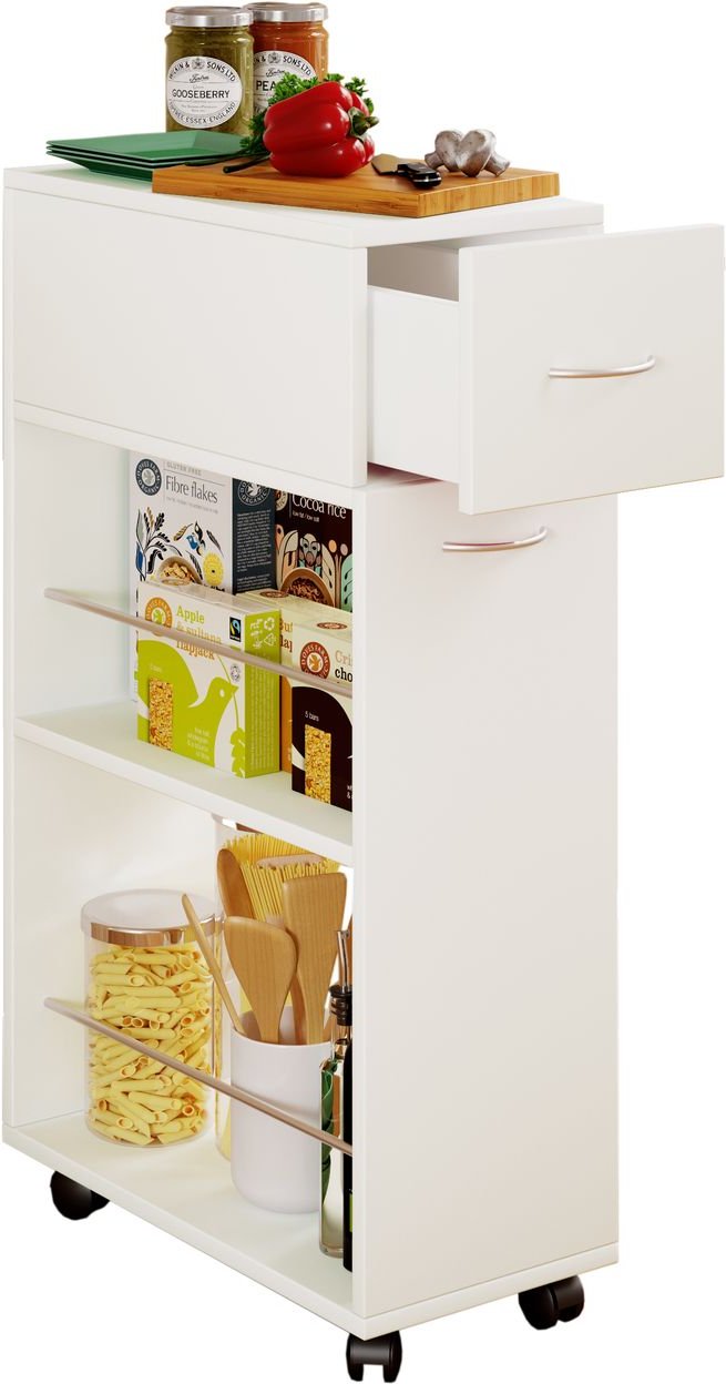 Nischenwagen "Tusal mit Schublade" Weiß