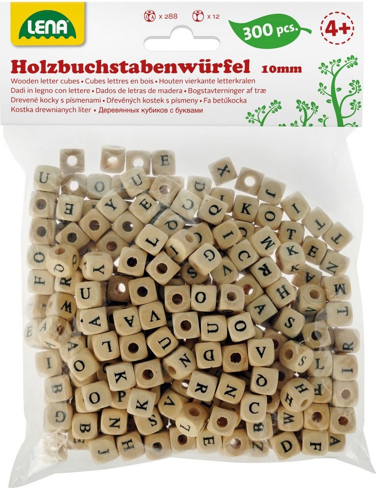 Holz-Buchstabenwürfel, 300-tlg.