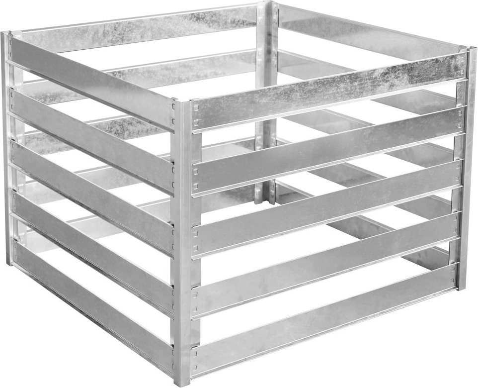 Komposter aus Stahl, ca. 88 x 86 x 62 cm - Grau