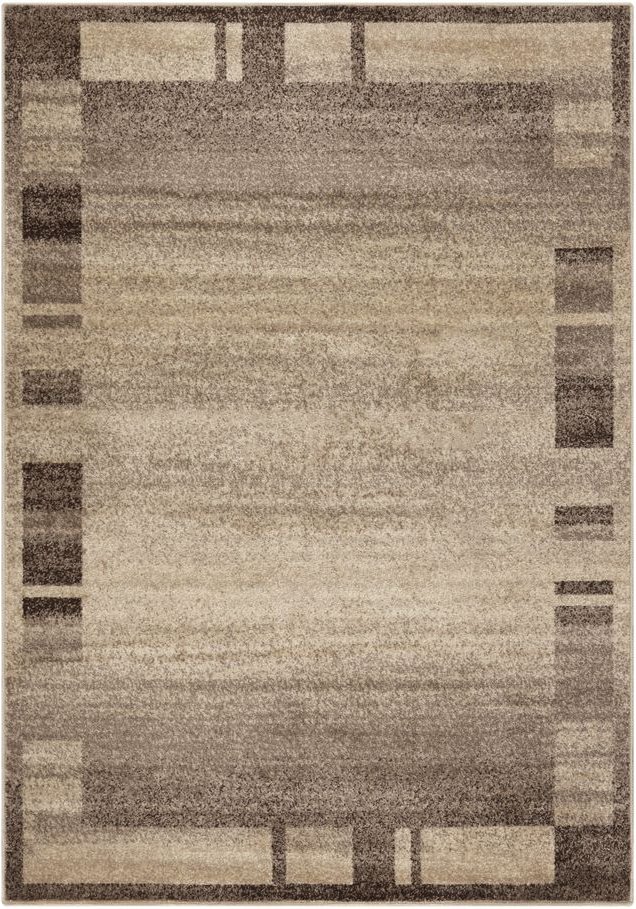 Peyer Syntex Moderner Kurzflor Teppich Daffi/Ylva 13056-120 Farbe Braun 80 x 150 cm