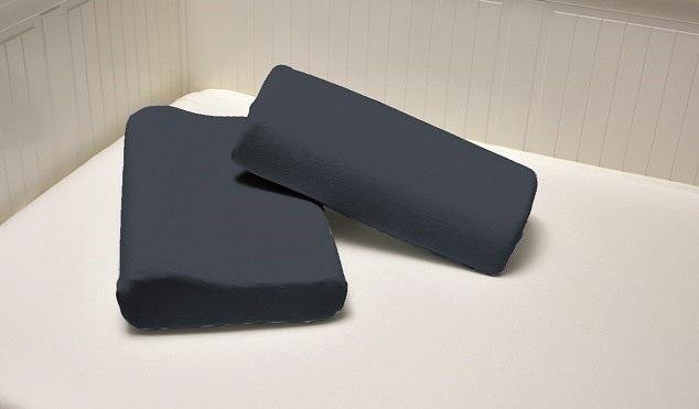 Jersey Spannbezug für Gesundheitkissen, dunkelblau 2er Set