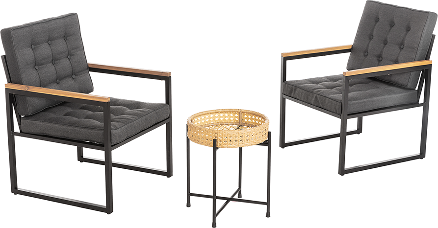 7tlg. Bistro-Set inkl. Kissen