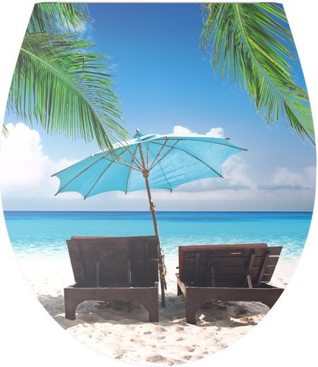 Duschwell Duroplast WC-Sitz Carving Printing - Beach