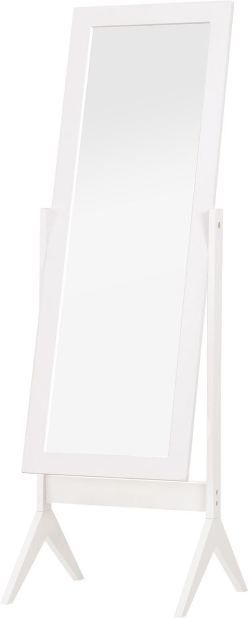 Thumbnail - Standspiegel Ganzkörperspiegel Schminkspiegel Erhöhte Füße Pflegeleicht MDF Weiß 47 x 46 x 148 cm