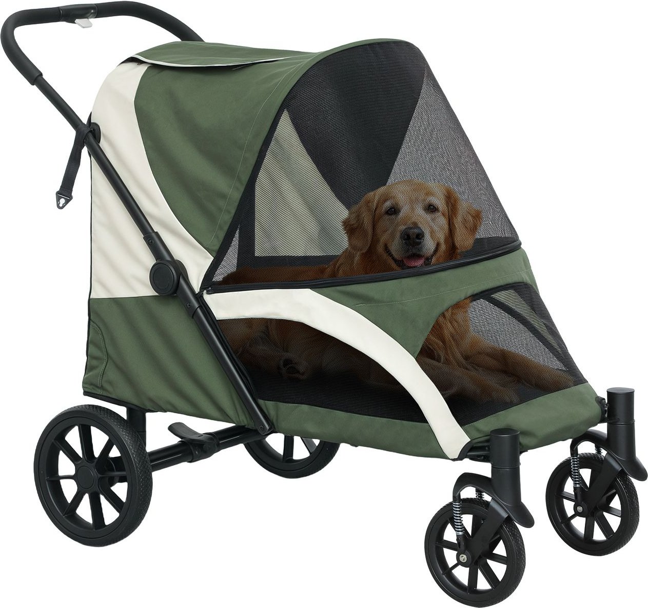 Hundewagen Hundebuggy klappbar für große Hunde & Katzen bis 30 kg Katzenbuggy